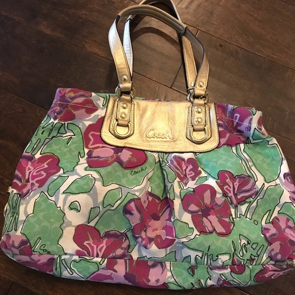 Coach Handbags - Floral coach purse